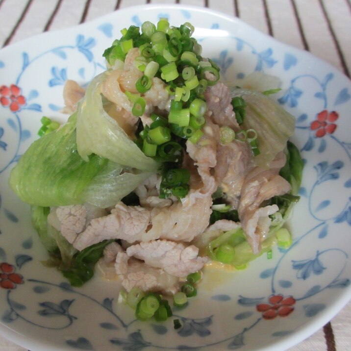牛肉とレタスのしゃぶしゃぶわさびポン酢マヨ